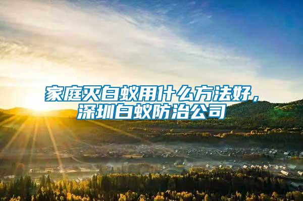 家庭滅白蟻用什么方法好，深圳白蟻防治公司