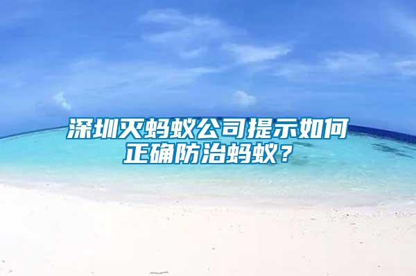 深圳滅螞蟻公司提示如何正確防治螞蟻？
