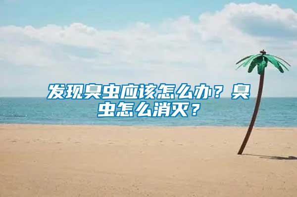 發(fā)現(xiàn)臭蟲應(yīng)該怎么辦？臭蟲怎么消滅？