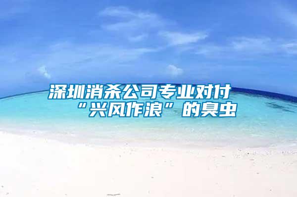 深圳消殺公司專業(yè)對付“興風(fēng)作浪”的臭蟲