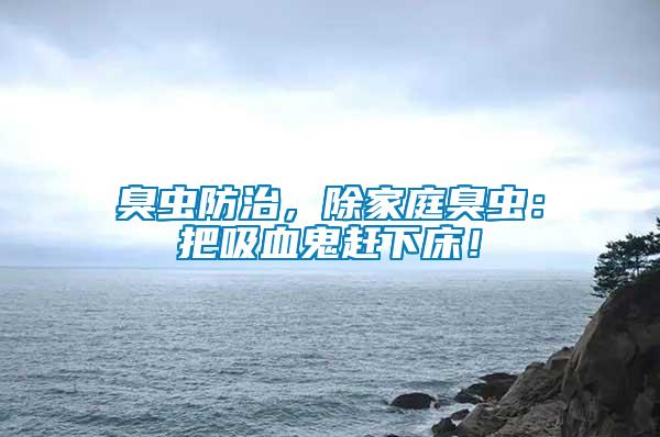 臭蟲防治，除家庭臭蟲：把吸血鬼趕下床！