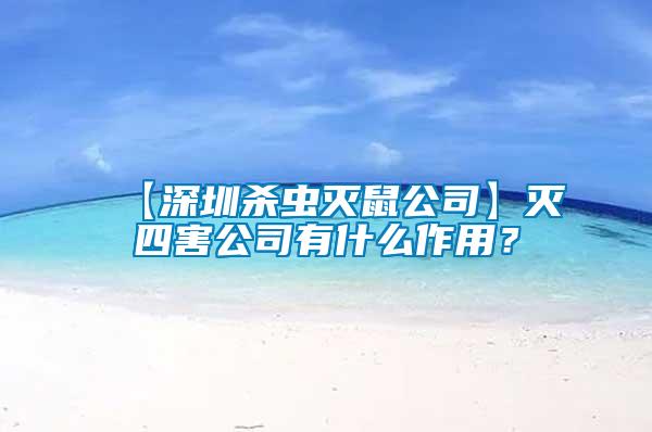 【深圳殺蟲滅鼠公司】滅四害公司有什么作用？