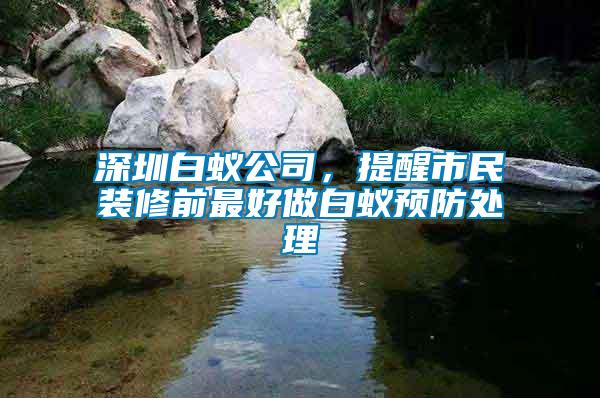 深圳白蟻公司，提醒市民裝修前最好做白蟻預(yù)防處理